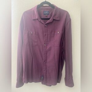Lucky Brand Plum Button-Up Shirt 100% Cotton Size XL